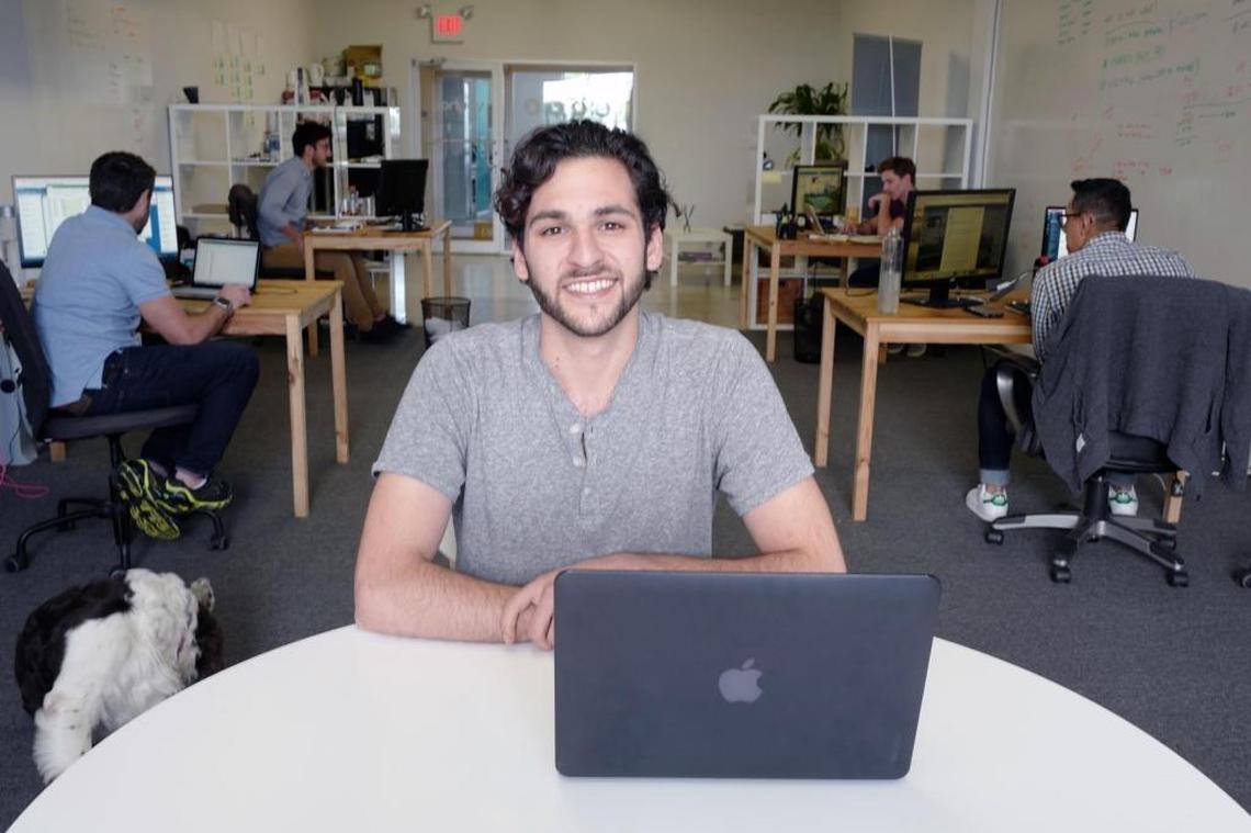 Jake Moskowitz, CEO of Voyhoy, at the company offices in Miami.