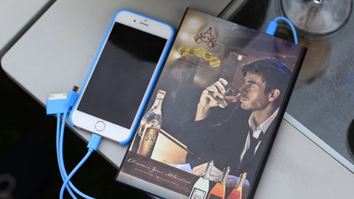 Chargello’s device can charge up to six phones faster than a portable battery or wall charger and it is an advertising platform, too. The Miami-based startup sells its product to hotels, restaurants and other businesses around the world.
