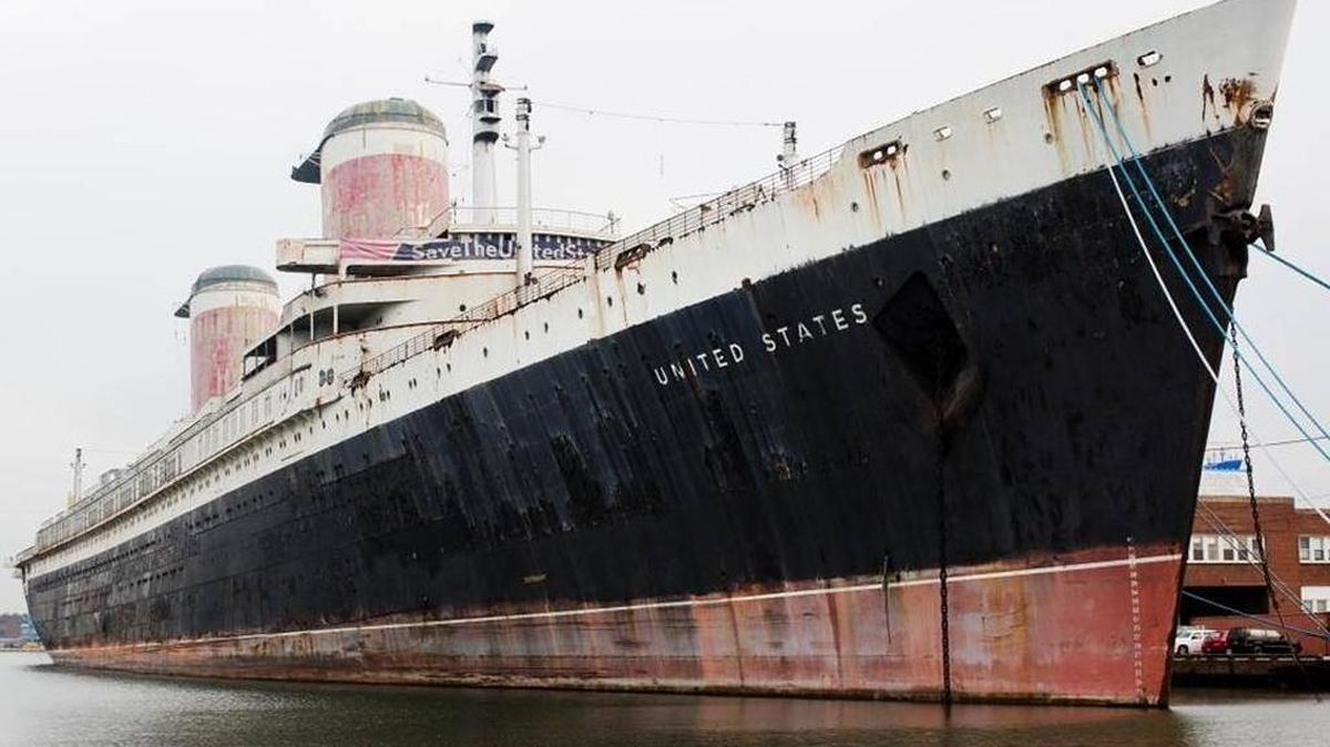 In this Nov. 22, 2013, file photo, the SS United States sits moored in Philadelphia. Officials of the Crystal Cruises luxury travel company had planed to overhaul the ship for at least $700 million but faced “insurmountable” challenges after inspections and called off the plans.
