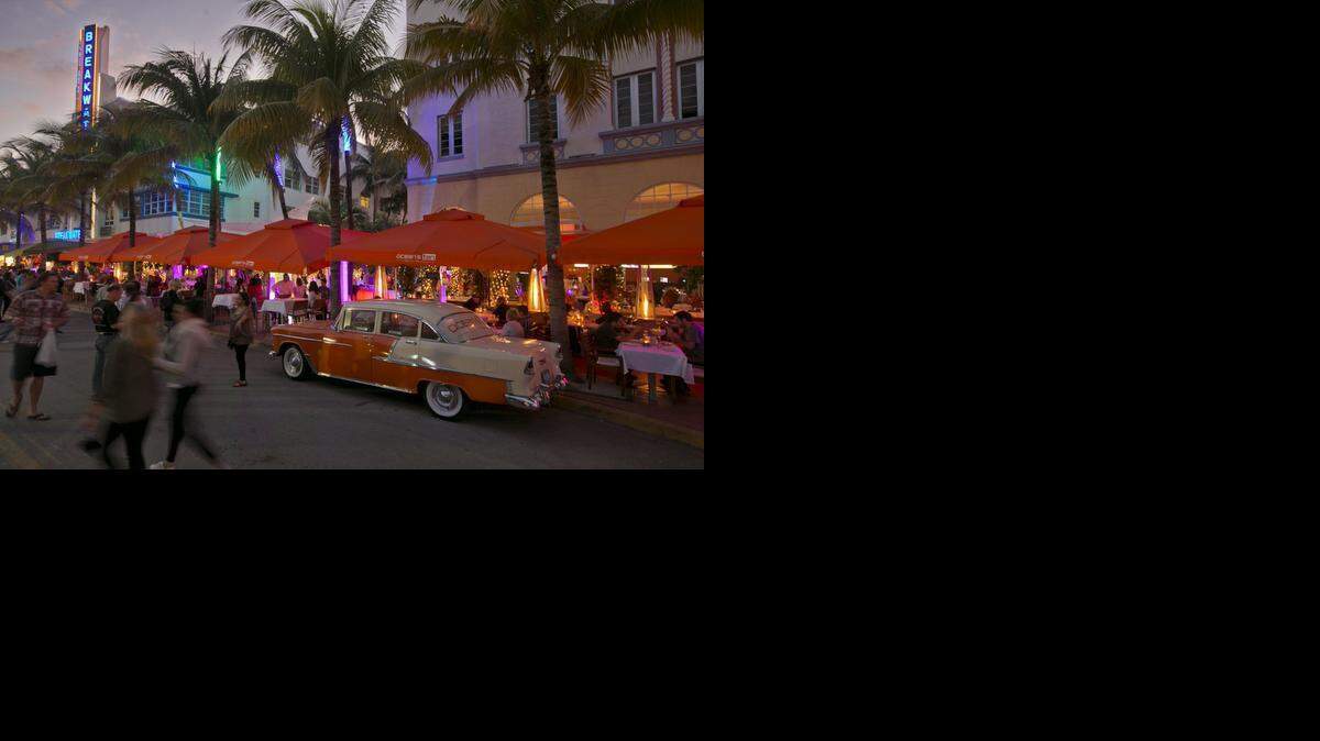 
The scene along along Ocean Drive during Miami Beach's Art Deco Weekend between Fifth and 13th Streets on January 16, 2015.
