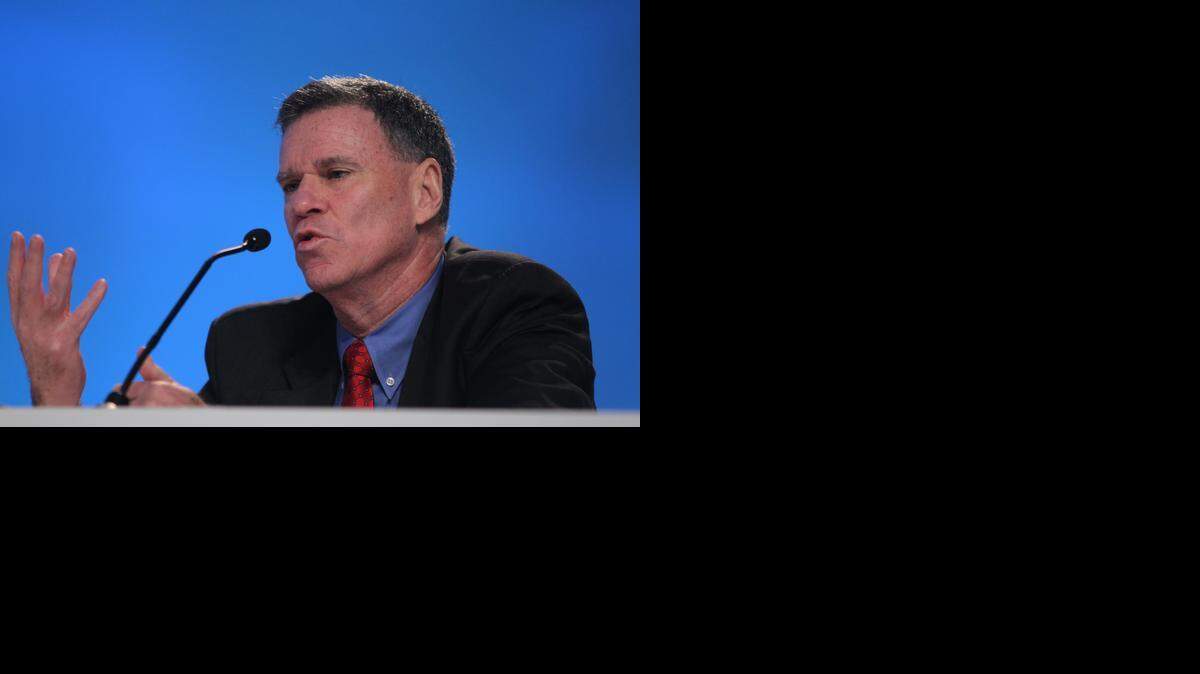 
Gerald R. Cahill, Carnival Cruise Lines speaks during the Cruise Shipping Miami conference at the Miami Beach Convention Center, March 12, 2013.
