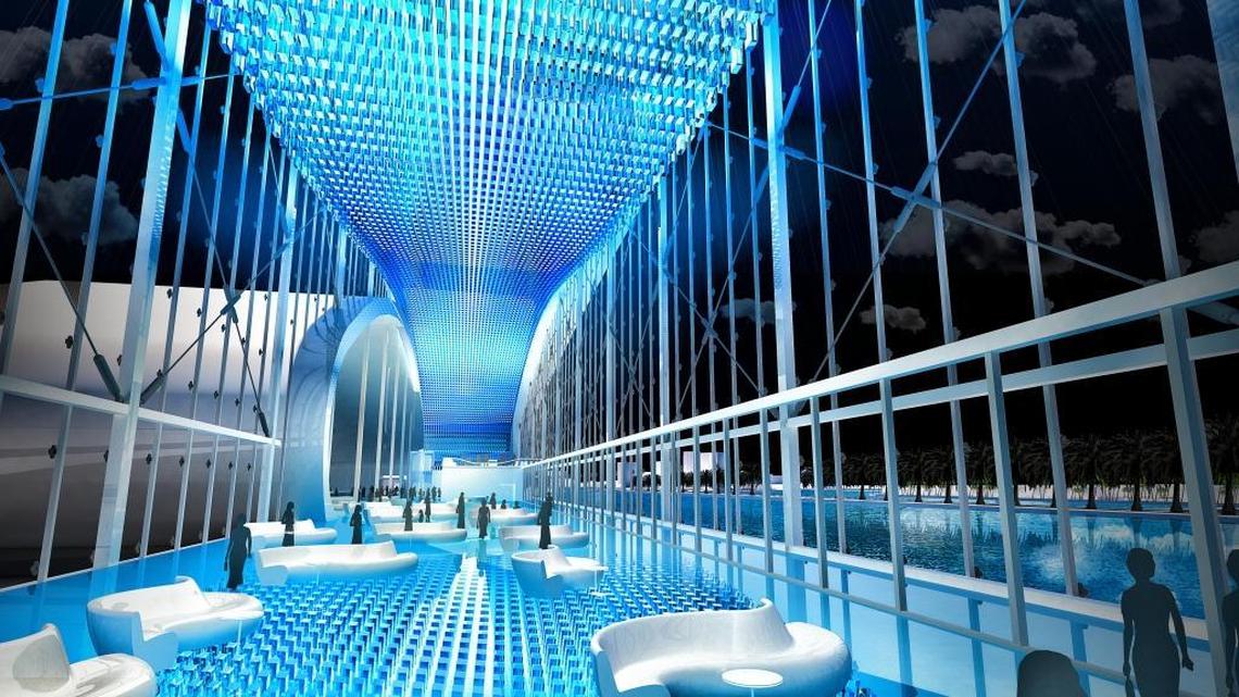 Interior rendering of Norwegian Cruise Line Holdings’ new terminal at PortMiami.