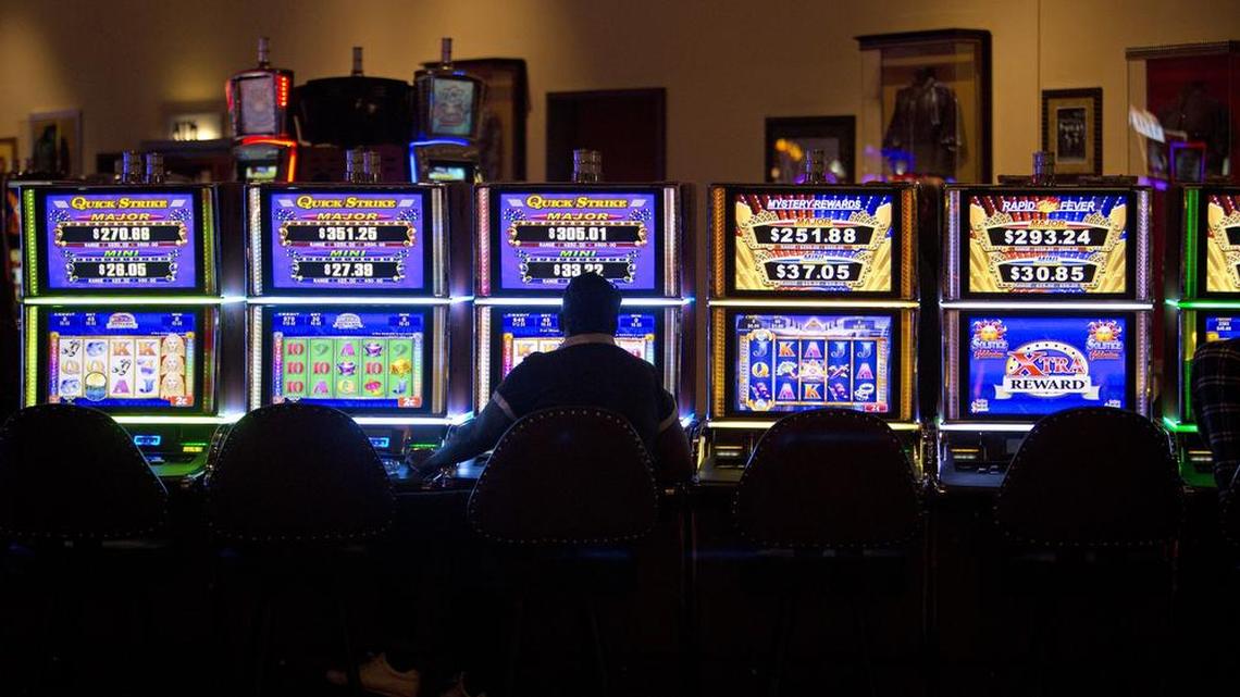 Slot machines are available any time of day at the Seminole Hard Rock Hotel & Casino near Hollywood.