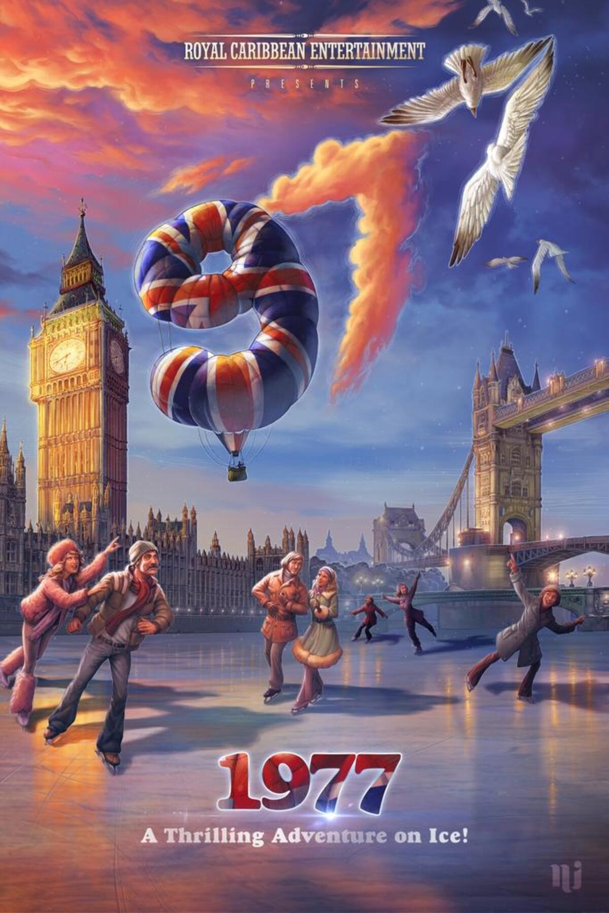 Among the new entertainment options on Symphony of the Seas will be a London-themed ice skating show called “1977.”