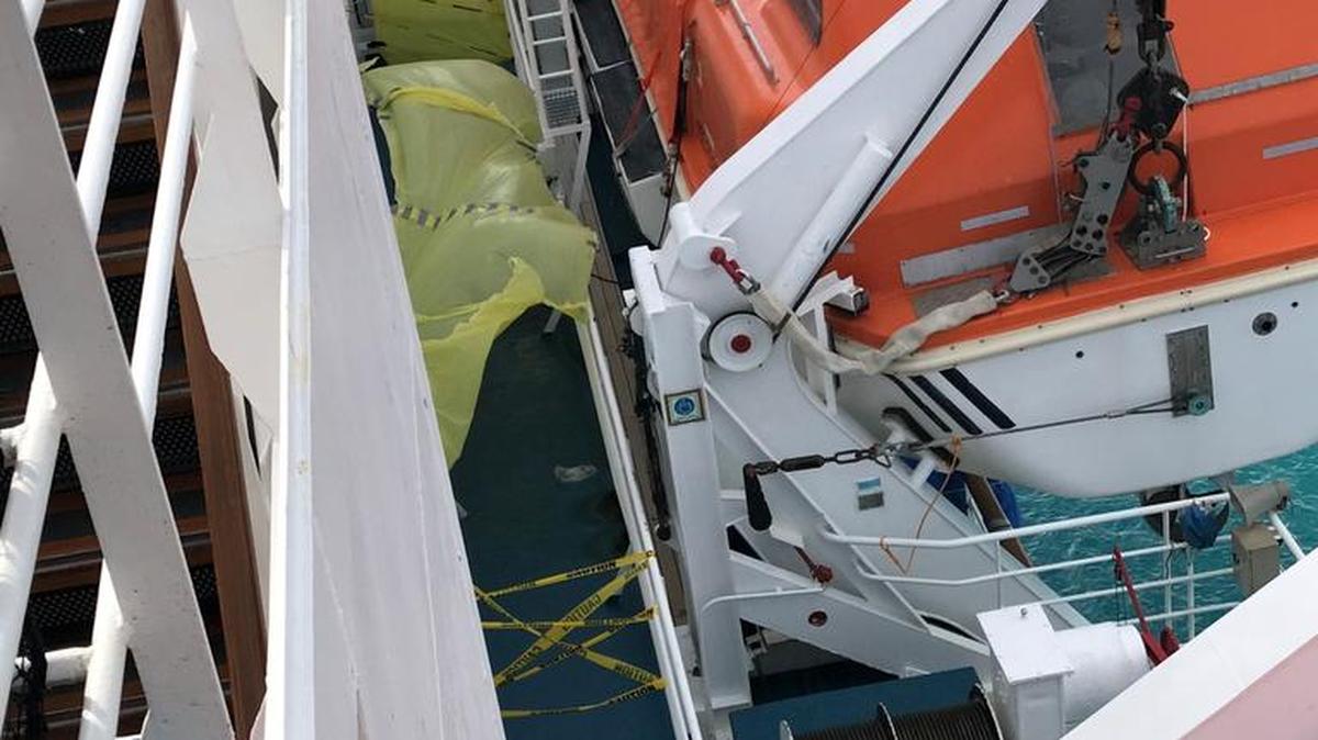 Photo of the area where the woman fell on the Carnival Elation taken by a passenger from Jacksonville who wishes to remain anonymous.