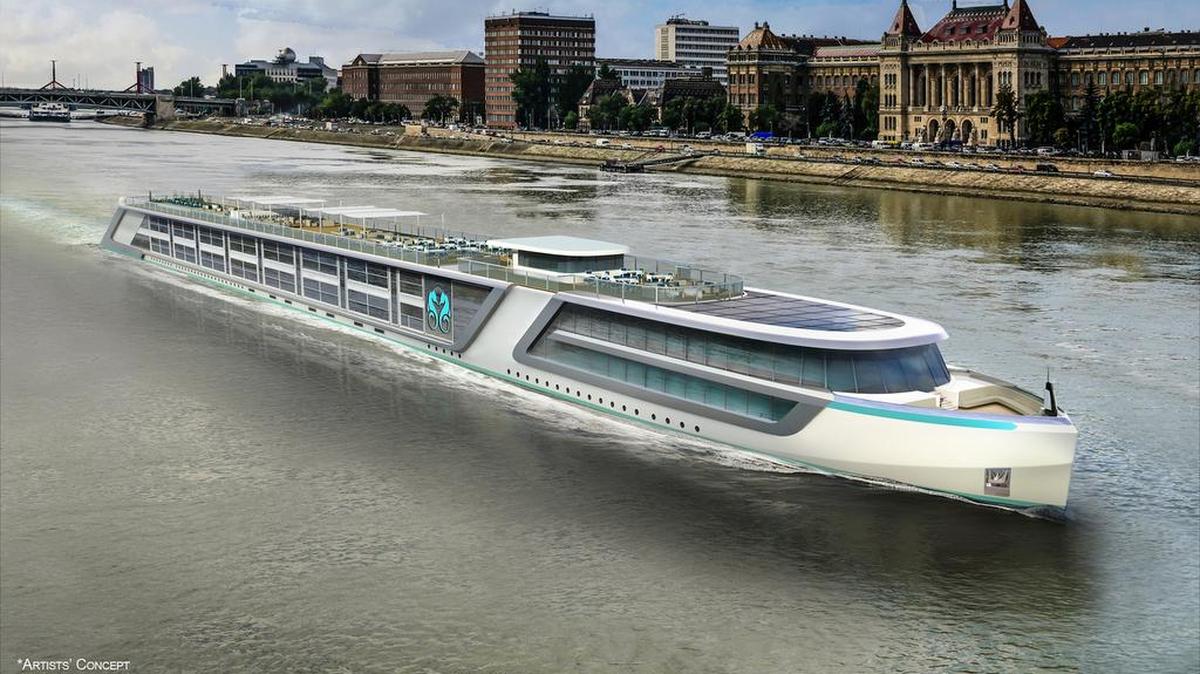
Crystal Cruises plans to launch its river vessels, shown in this rendering, in March of 2017. 
