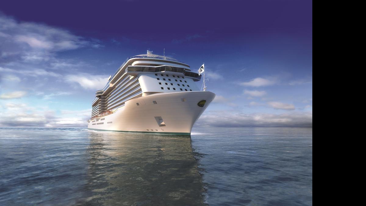 
The next new ship for Princess Cruises is shown in this rendering. The unnamed vessel will sail from China when it launches in 2017.
