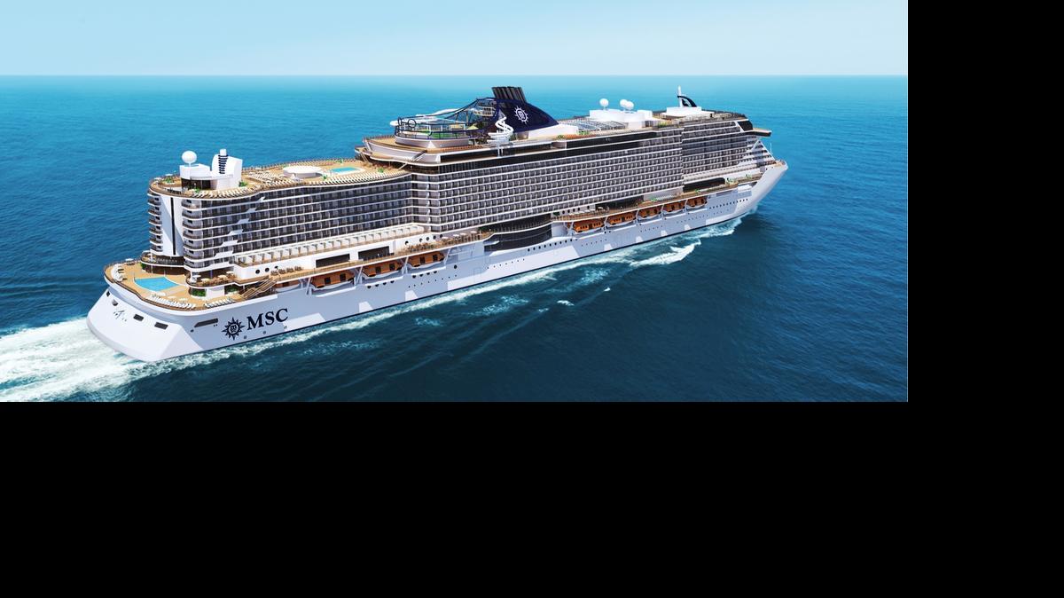 
Construction started Monday on MSC Seaside, shown here in a rendering.

