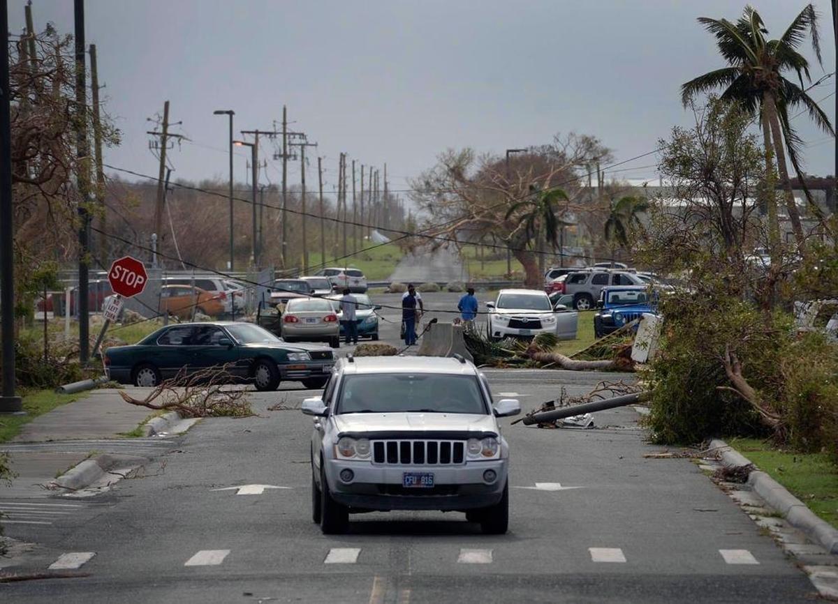 In this photo taken Sept. 22, 2017, damage from Hurricane Maria are viewed at Henry E. Rohlsen International Airport in St. Croix as relief operations got underway.