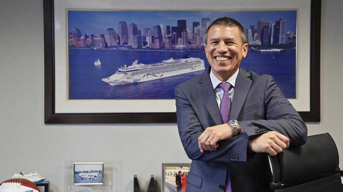 Andy Stuart, CEO of Norwegian Cruise Line, is photographed inside his office in Miami on Nov. 28, 2016. The company announced he will be stepping down as CEO on Dec. 31, 2019.