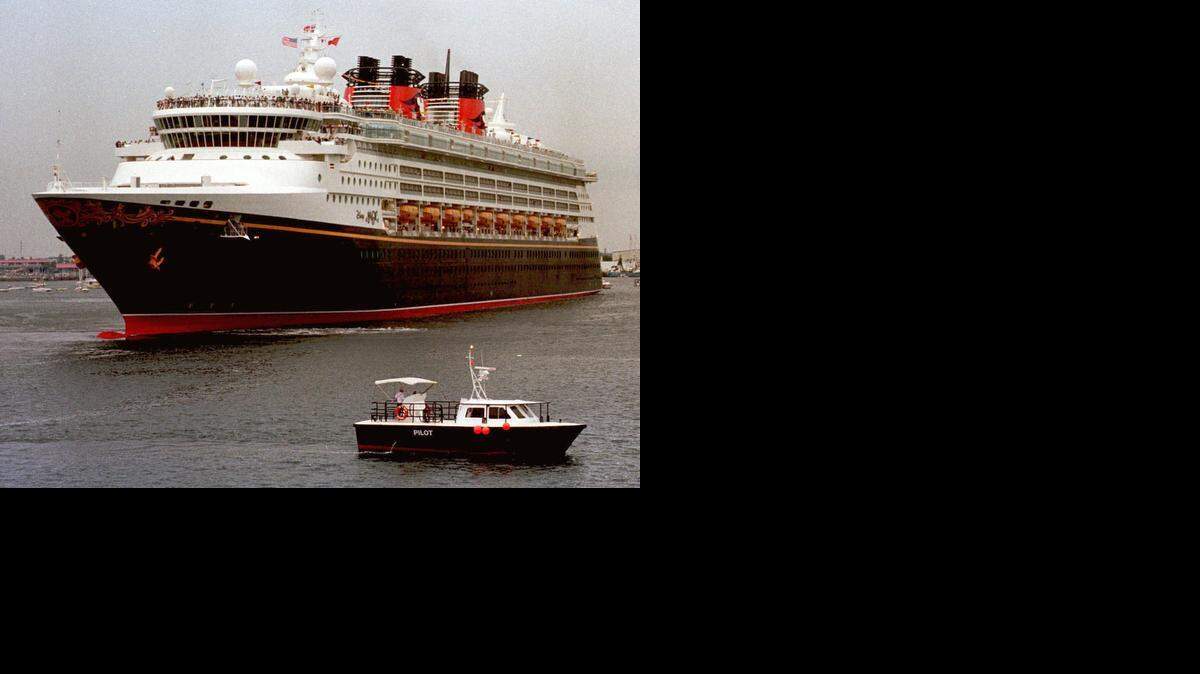 
The Disney Magic, shown arriving at Port Canaveral in this file photo, rescued a man who fell overboard from Royal Caribbean International’s Oasis of the Seas last week. 
