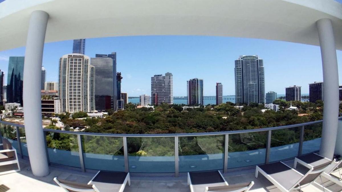 The view from the pool deck at Atton Brickell Miami. The new hotel by Chilean brand Atton, which is branching out into the U.S. with it’s first hotel in Brickell.