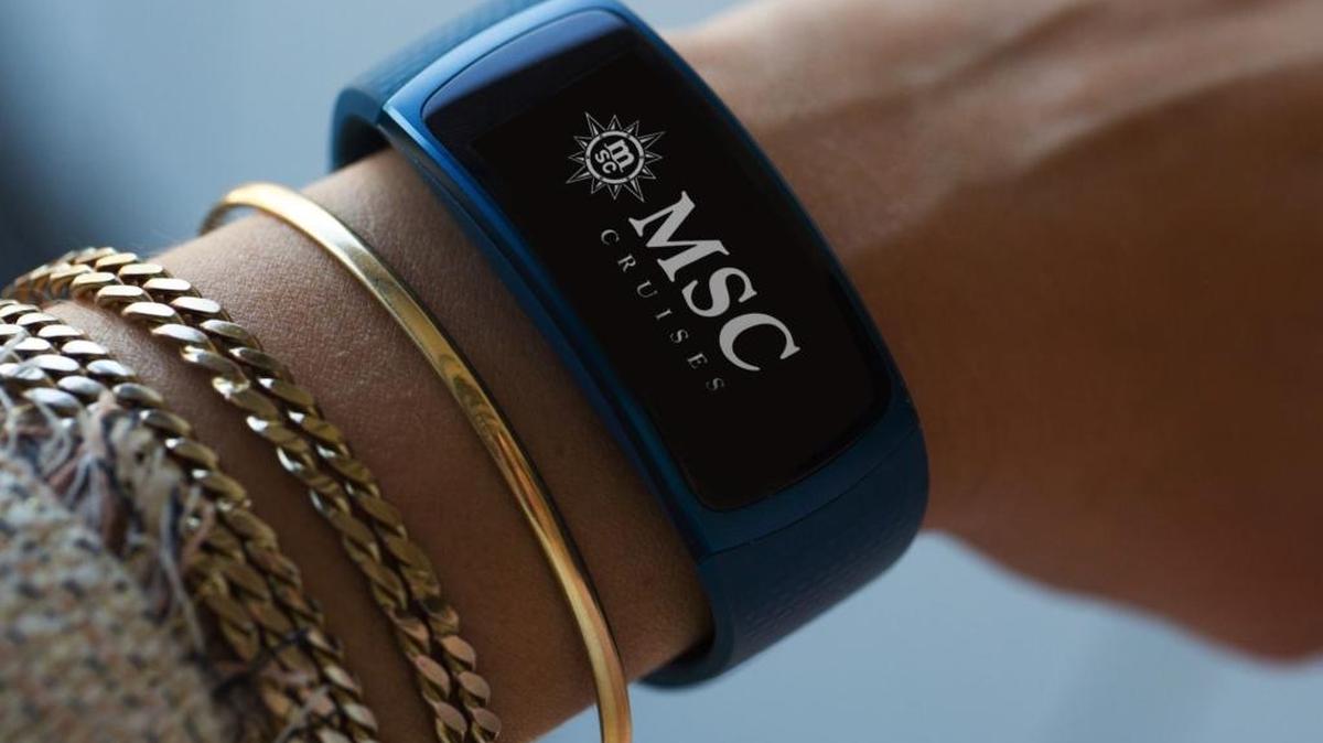 Smart bracelets are part of the new technological development three years in the making by Geneva-based cruise line MSC.