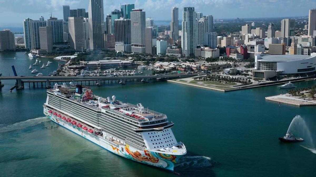 
Norwegian Getaway is shown in its home port of Miami.
