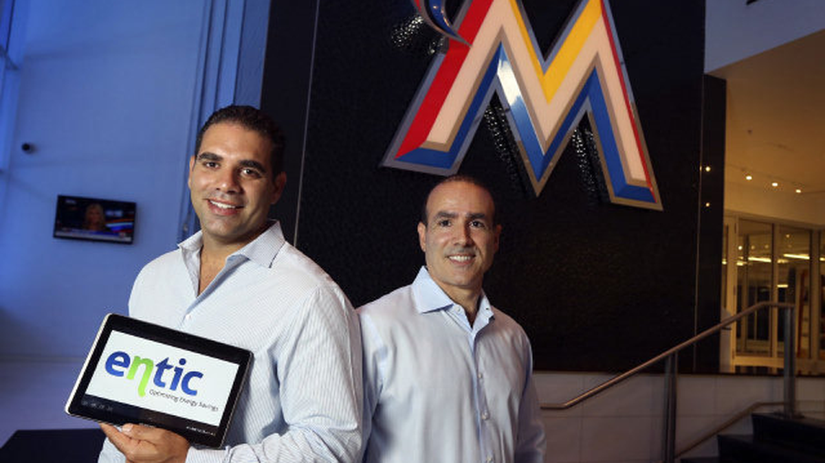 Carlos Diaz, a seasoned software architect, and Manuel Rosendo, an HVAC industry veteran, founded Entic in 2011. Entic uses real-time data analysis of major energy consuming systems to provide prescriptions for improving energy efficiency in commercial buildings. Marlins Park has been a longtime customer.