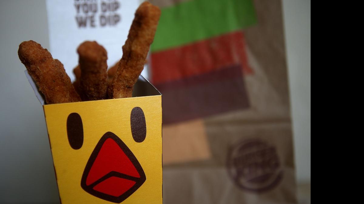 
An order of Burger King's chicken fries are displayed on July 27, 2015 in San Rafael, California. 
