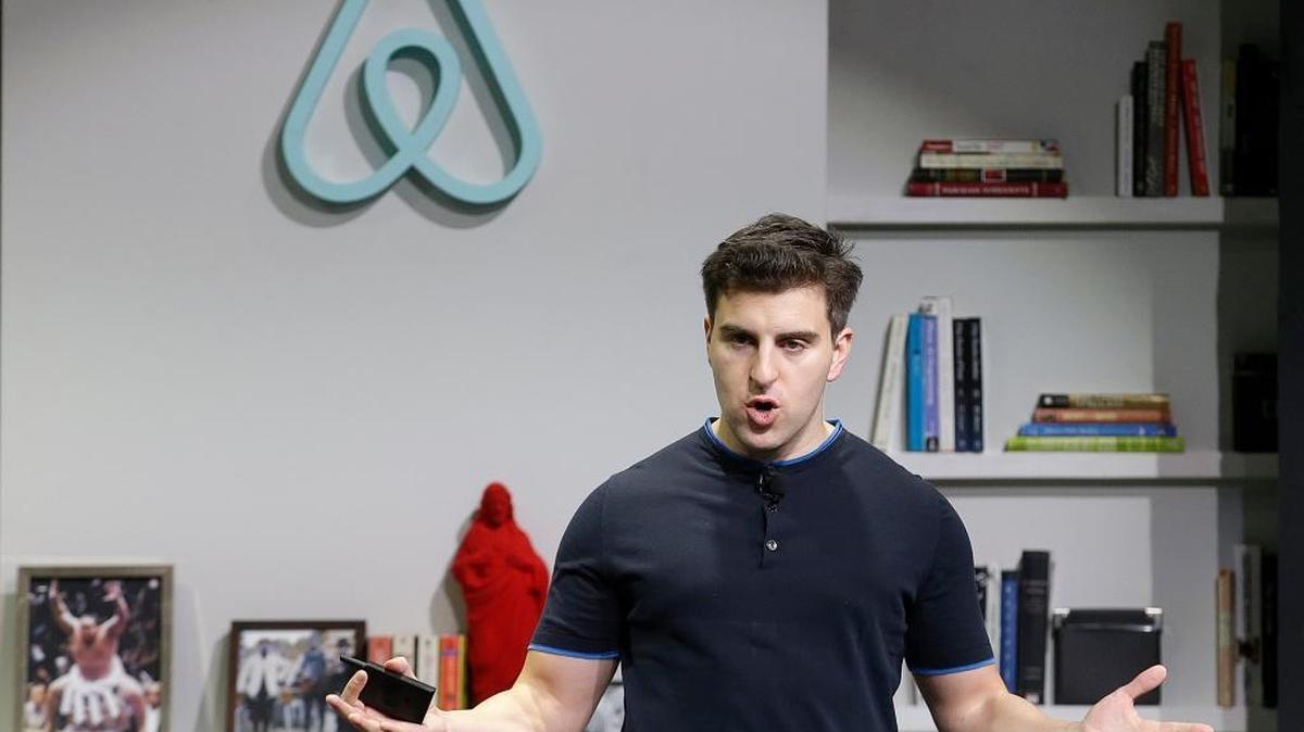 In this April 19, 2016 file photo, Airbnb co-founder and CEO Brian Chesky speaks in San Francisco, where the site was founded.