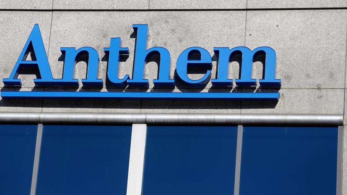 This Feb. 5, 2015 file photo shows the Anthem logo at the health insurer’s corporate headquarters in Indianapolis. Anthem is buying rival Cigna, in a deal valued at $54.2 billion announced Friday, July 24, 2015.