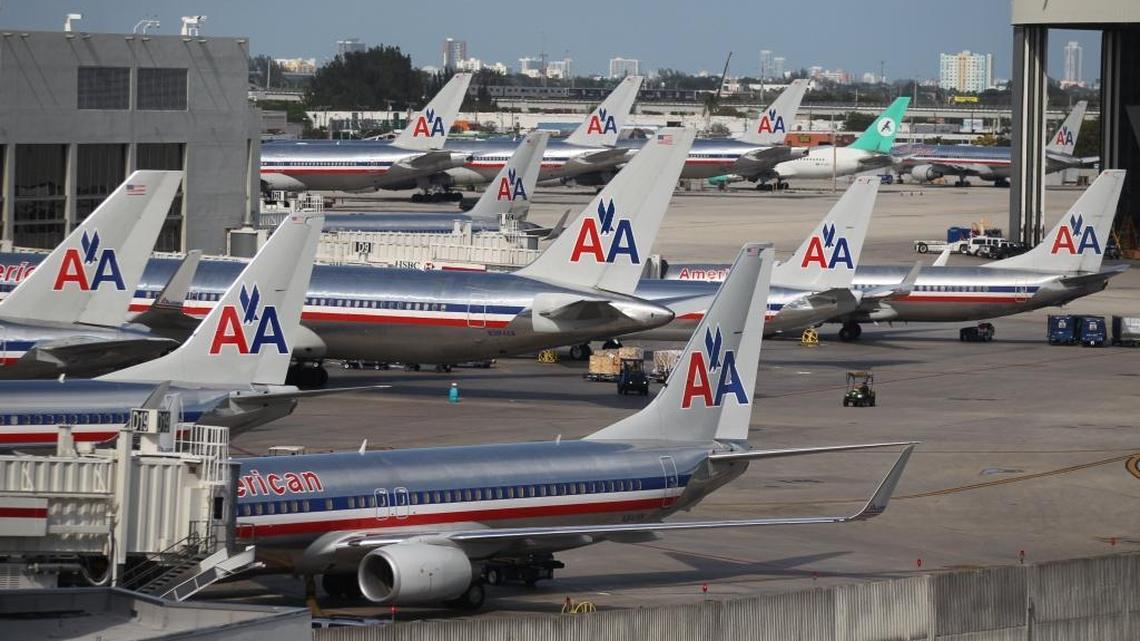 American Airlines planes at Miami International Airport