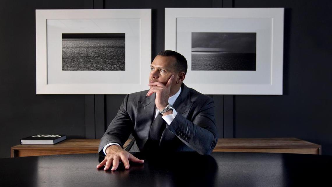 Major League Baseball star Alex Rodriguez at his Coral Gables office in September.