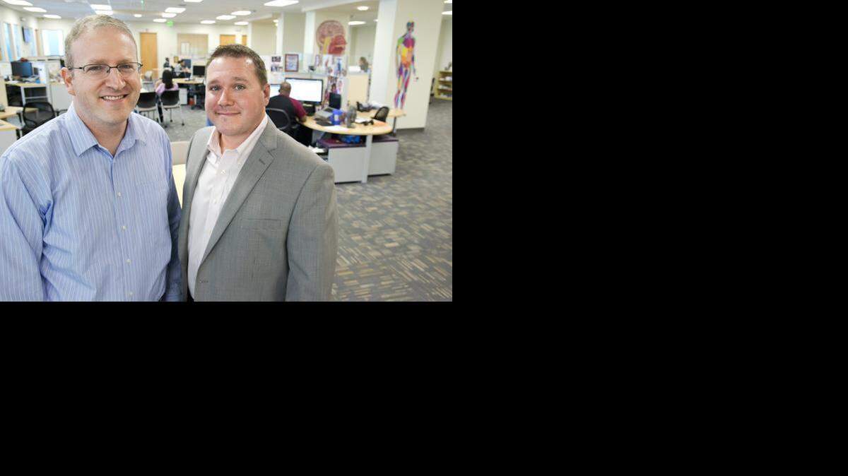 
Daniel Cane, CEO, right, and Dr. Michael Sherling, chief medical officer, are co-founders of Modernizing Medicine. They are pictured in the company's Boca Raton headquarters. 



