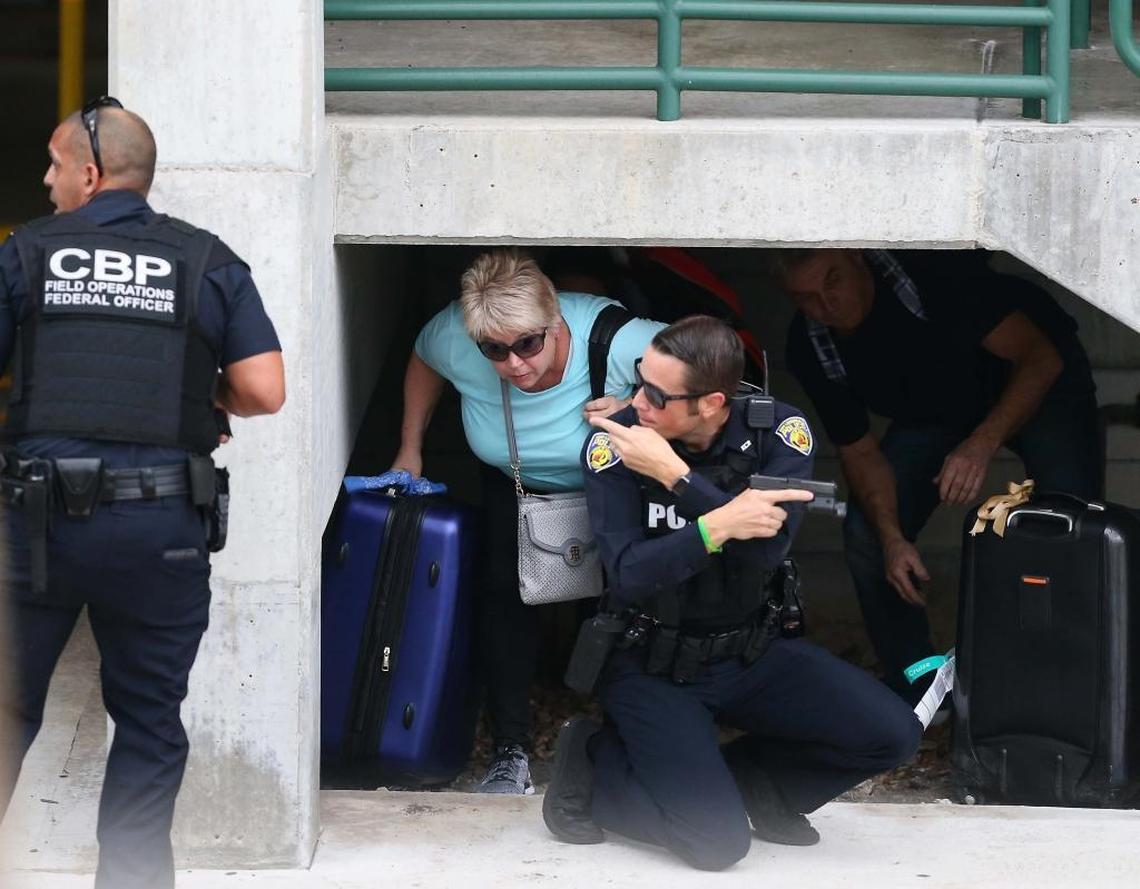 Scene at Fort Lauderdale-Hollywood International Airport were a gunman shot and and wounded multiple people on Friday, January 6, 2017.