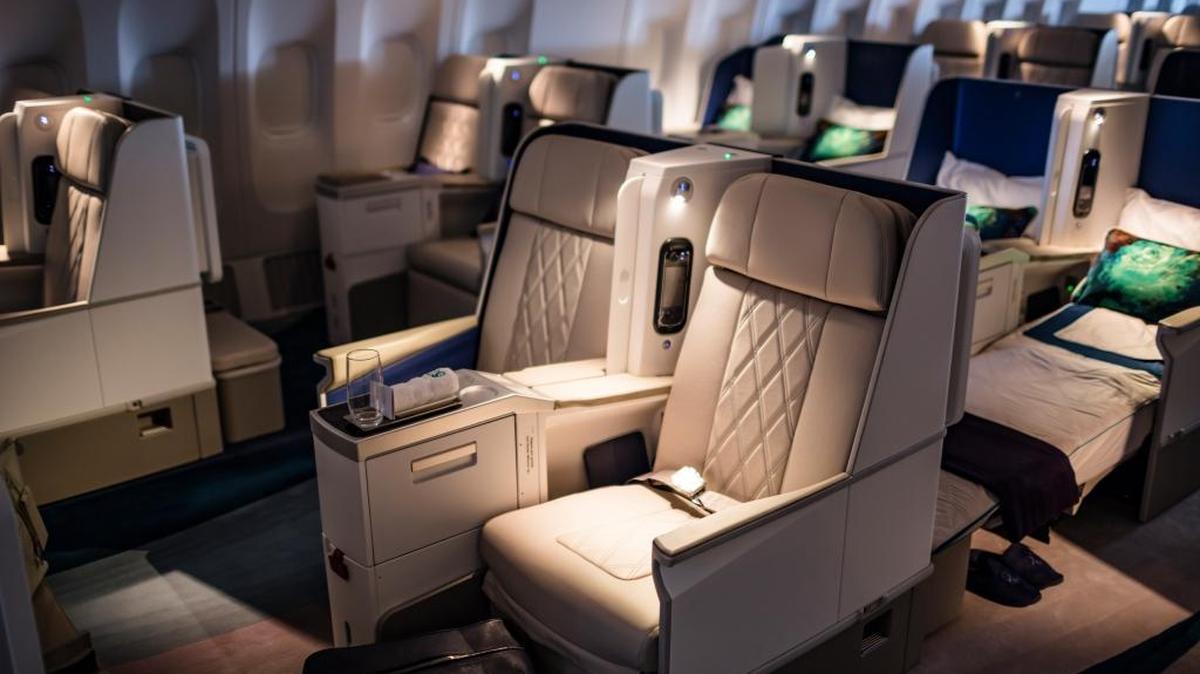 Crystal Skye, a custom-fitted 777, carries a maximum 88 passengers. It is part of the Crystal Cruises luxury fleet.