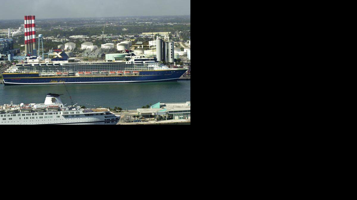
Celebrity Infinity is shown after arriving in Port Everglades in 2001. 
