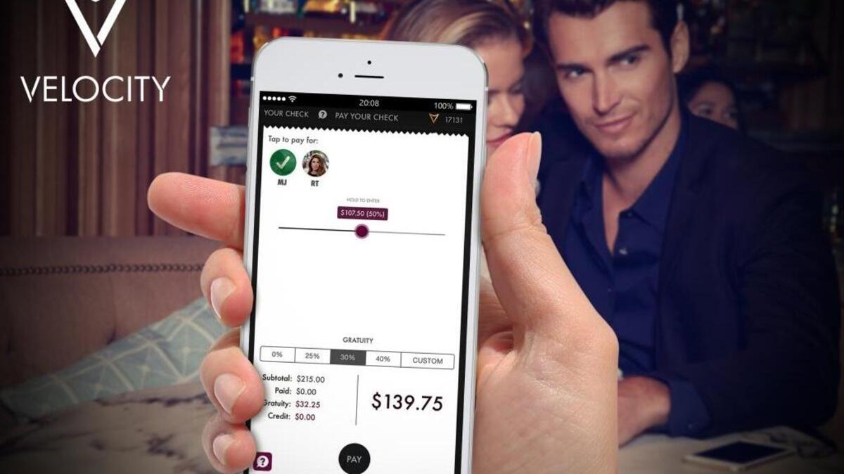 Velocity Mobile, a restaurant payment app, launched in Miami this month.