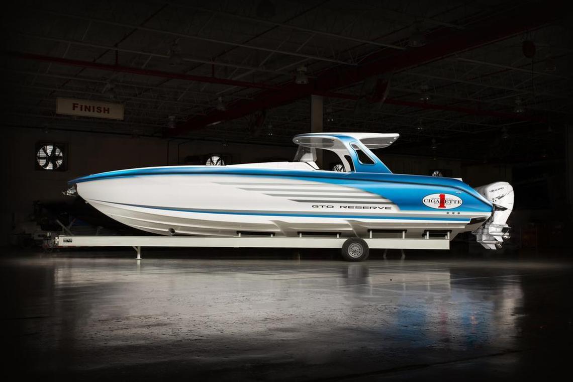 The Cigarette Racing Team will have its new 42-foot GTO Reserve on display at Virginia Key.​