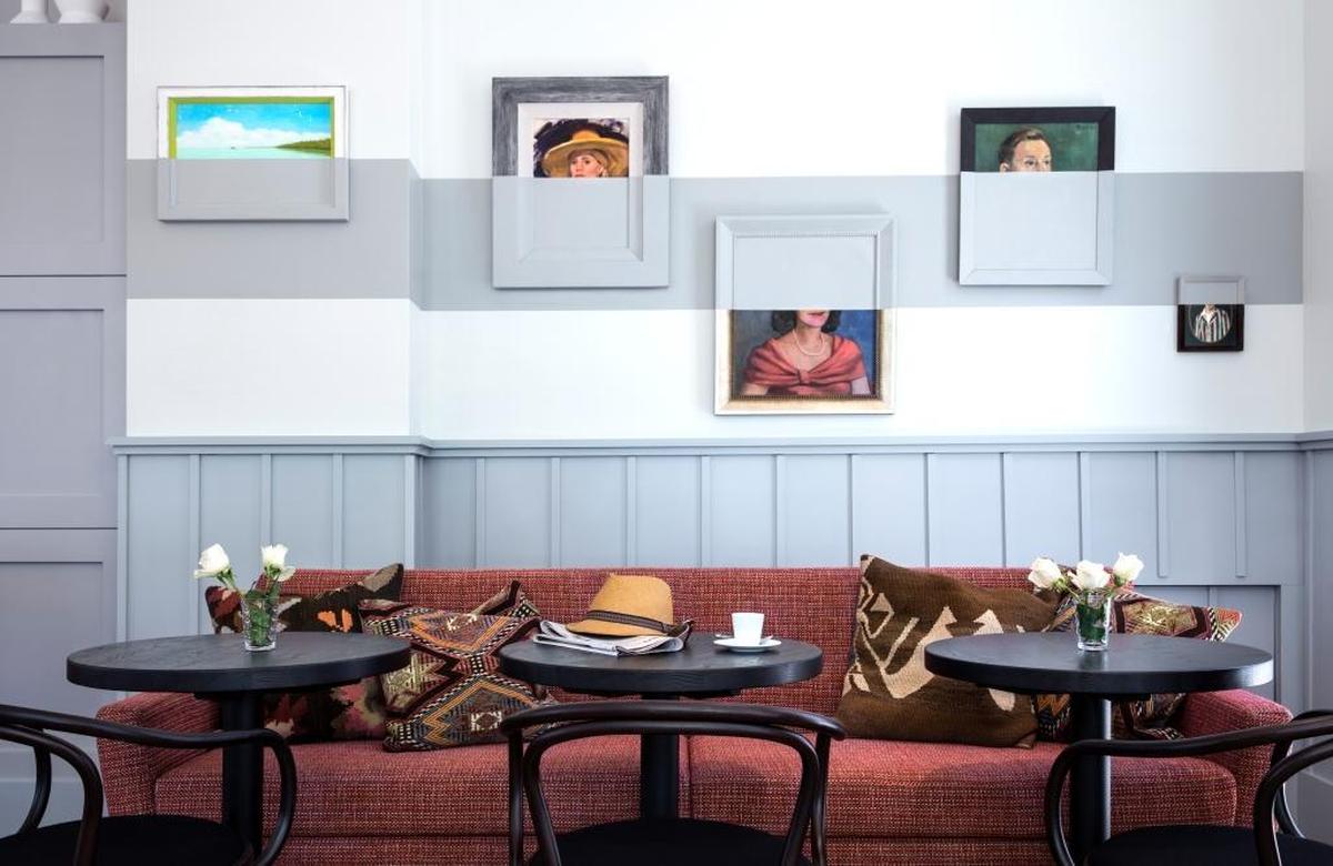 The portrait gallery at The Julia, decorated to resemble a Victorian solarium.