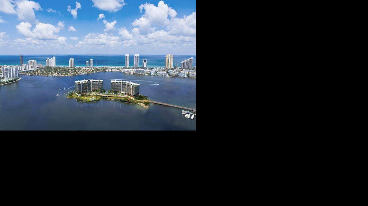 
Rendering of the Privé at Island Estates condominium project on the north island of Island Estates in Aventura.
