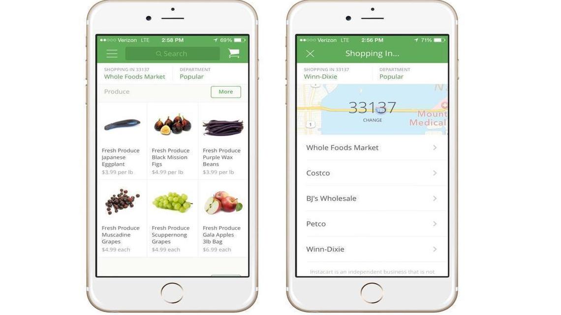 
Ordering and paying for grocery deliveries is done through the Instacart app or website.
