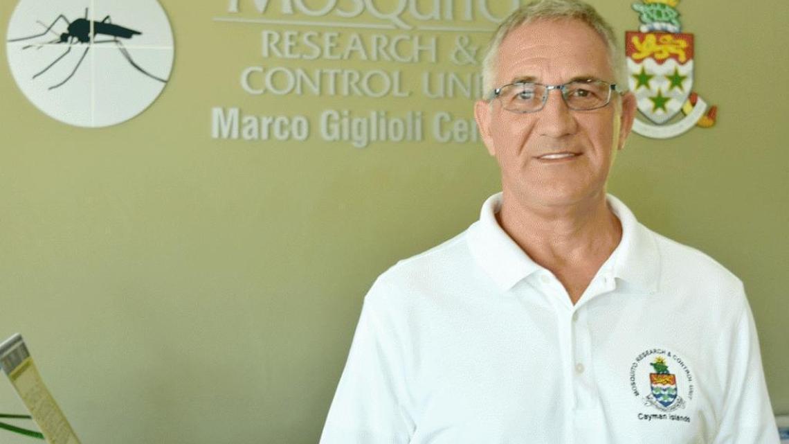 Bill Petrie, director of the Cayman Islands’ Mosquito Control and Research Unit, has 30 years experience in mosquito control. He has been hired to lead Miami-Dade County’s mosquito control division, beginning on Aug. 14. In the Cayman Islands, Petrie helped oversee the government’s partnership with the British biotech firm, Oxitec to use genetically modified male mosquitoes to control the Aedes aegypti mosquito population, which can transmit Zika, dengue, chikungunya and other diseases.