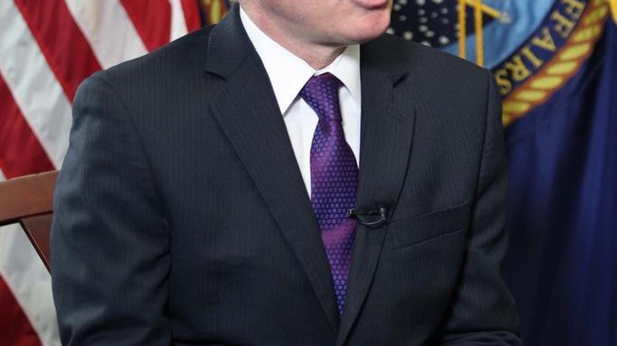 U.S. Secretary of Veterans Affairs David Shulkin visited the Miami VA Hospital on Friday, where he spoke at the VA Medical Center about efforts to reduce wait times for veterans to see doctors and receive care.