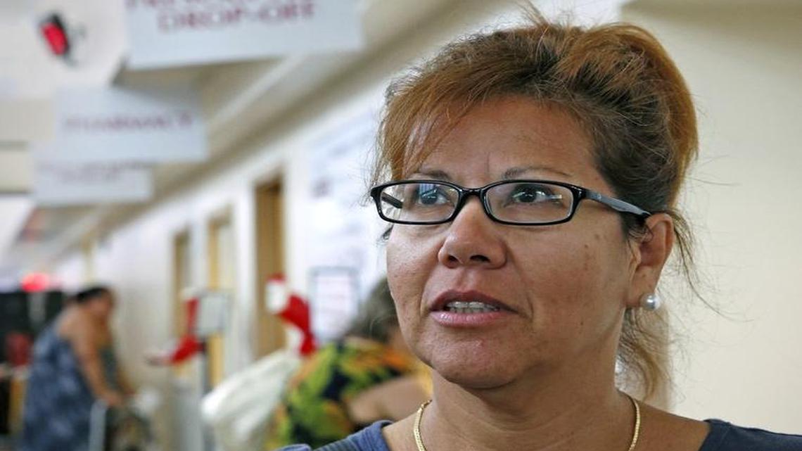 
Edith G. Camacho, 52, visits the Doris Ison Health Center in March. 
