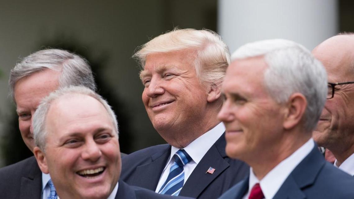 In this May 2017 photograph taken in the Rose Garden of the White House, President Donald Trump holds a press conference with members of the GOP after the House of Representatives passed legislation to roll back the Affordable Care Act. The Trump administration has refused to commit to long term funding of subsidies that help reduce out-of-pocket costs, such as deductibles, for eligible Americans who buy their health insurance on the Affordable Care Act exchange at healthcare.gov. Florida health insurers said they raised monthly premiums for 2018 ACA plans by an average of nearly 45 percent in part due to the uncertainty over the subsidies.