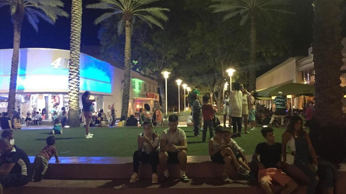 Open spaces on Lincoln Road were packed Saturday night with tourists and locals, despite the announcement of new locally transmitted Zika cases.