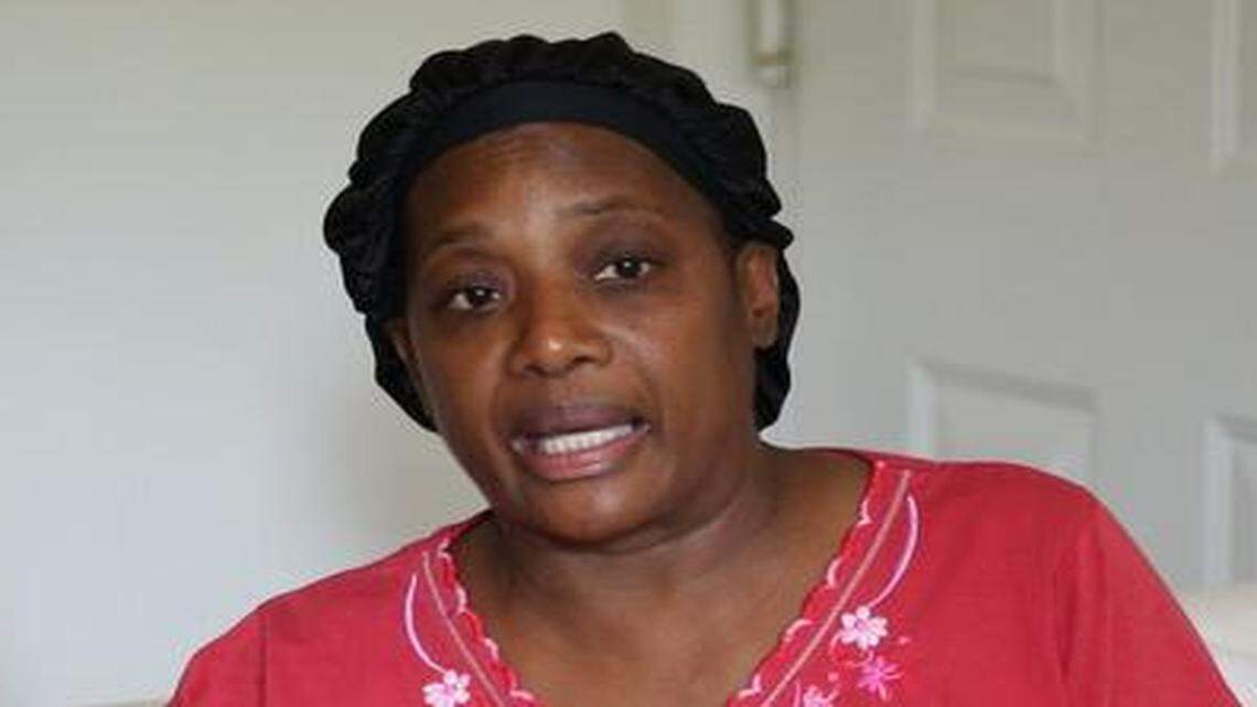 
Cynthia Louis, 57, receives a home visit from an FIU social work student.
