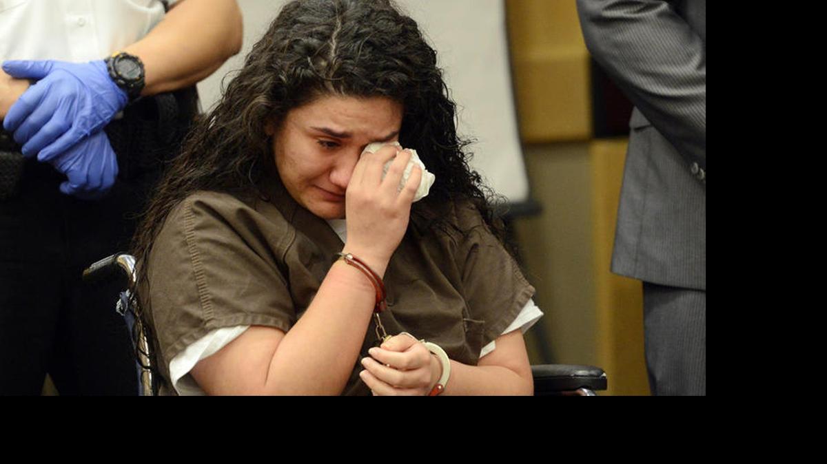 
A tearful Kayla Mendoza, infamous for tweeting “2 drunk 2 care” before driving the wrong way on the Sawgrass Expressway and killing two other young women, apologizes to families in court earlier this year. A judge gave her 24 years in prison.
