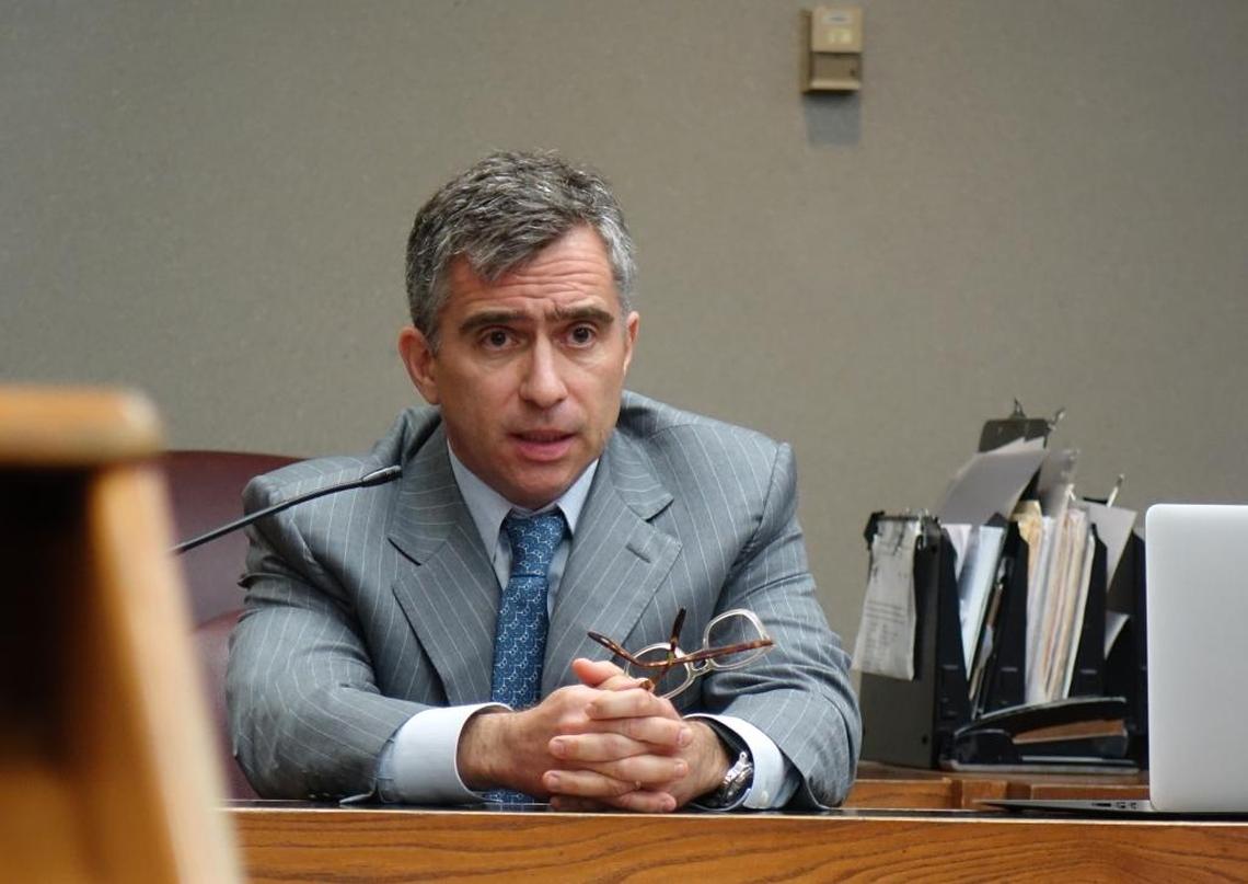 Miami lawyer Michael Tein testifies Friday at a disciplinary hearing for former Miccosukee tribe attorney Bernardo Roman. A judge is considering whether to recommended disbarment for Roman over a series of lawsuits found ‘frivolous’ that were filed against Tein and his law partner, Guy Lewis.