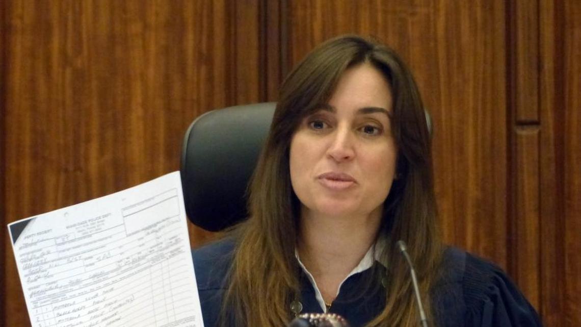 Miami-Dade Circuit Judge Ariana Fajardo Orshan as shown from the bench in 2014.