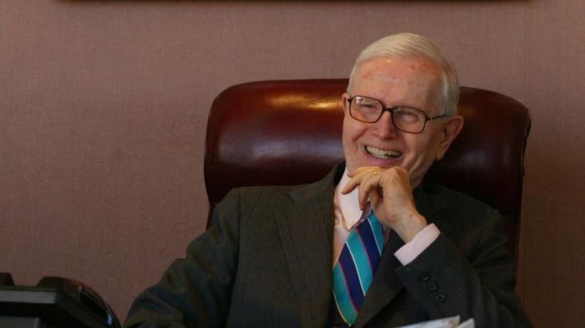 Senior United States District Judge William M. Hoeveler, shown in his federal courthouse office in 2003, monitored the court-ordered state cleanup of the Everglades for years. He was removed from the case after speaking out against the Florida Legislature pushing cleanup deadlines back. He is shown in his office at the Federal Courthouse in downtown Miami on Monday, November 24, 2003.
