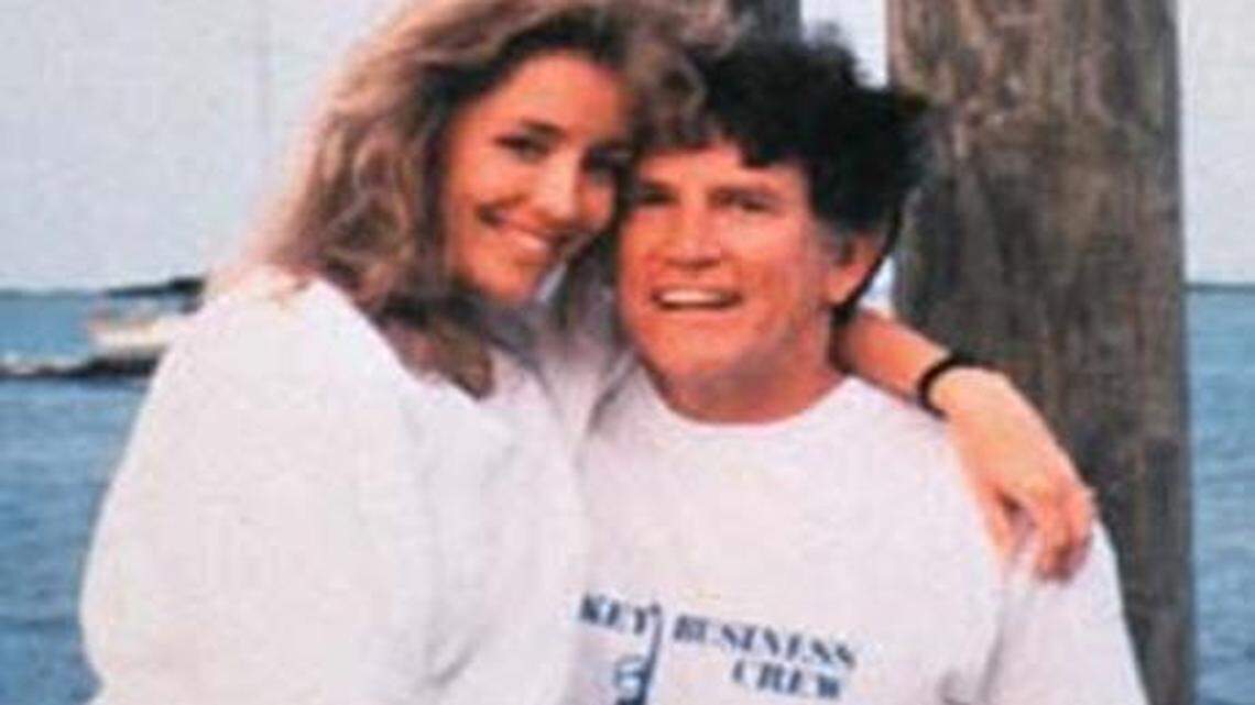 
BLAST FROM PAST: Once it seemed all the world was snickering at Donna Rice, shown in this June 1987 photo with then presidential candidate Gary Hart.
