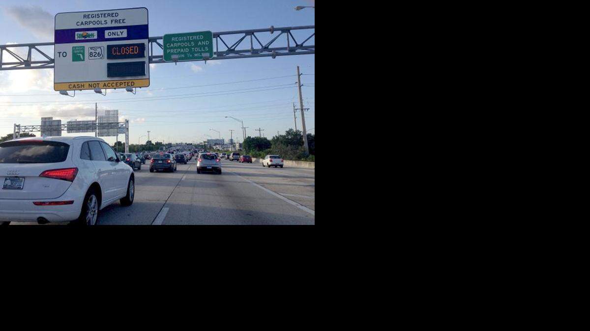 
More and more South Florida drivers are getting into the I-95 express lanes when the sign reads “CLOSED.”
