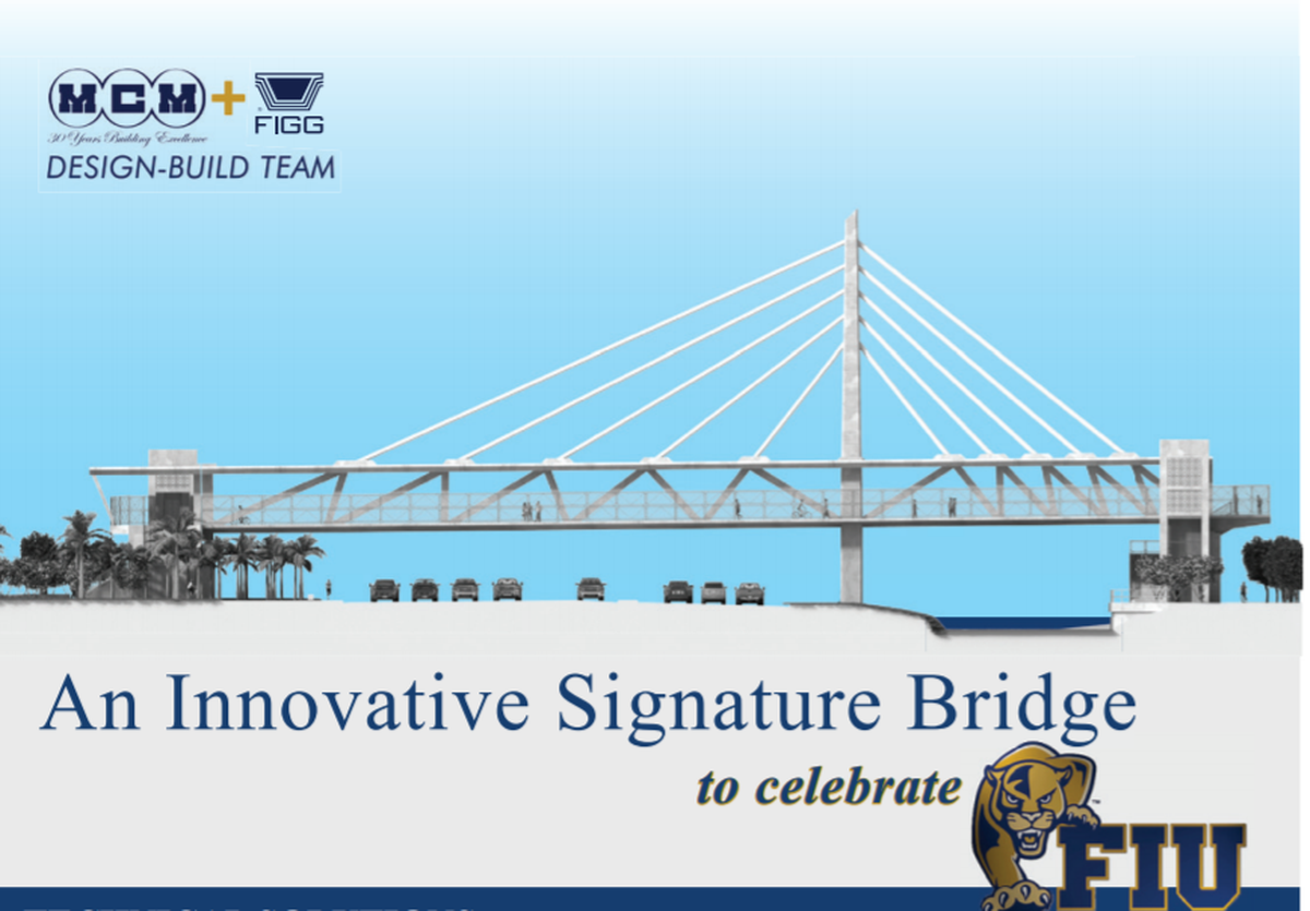 A rendering from a detailed proposal by the designers shows the completed bridge.