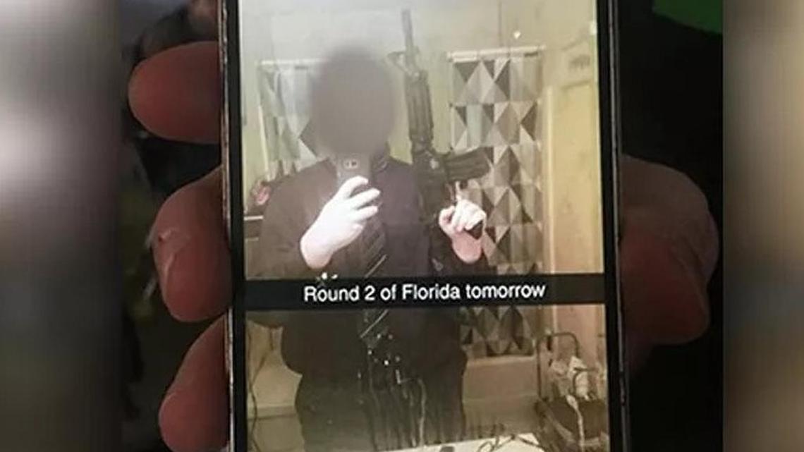 This Snapchat photo has been making the rounds on social media in Florida. The South Carolina student who posted the image has been arrested. Davie police tweeted on Friday morning: “Please do not contact the police to report this image on social media. The poster has been arrested in South Carolina.”