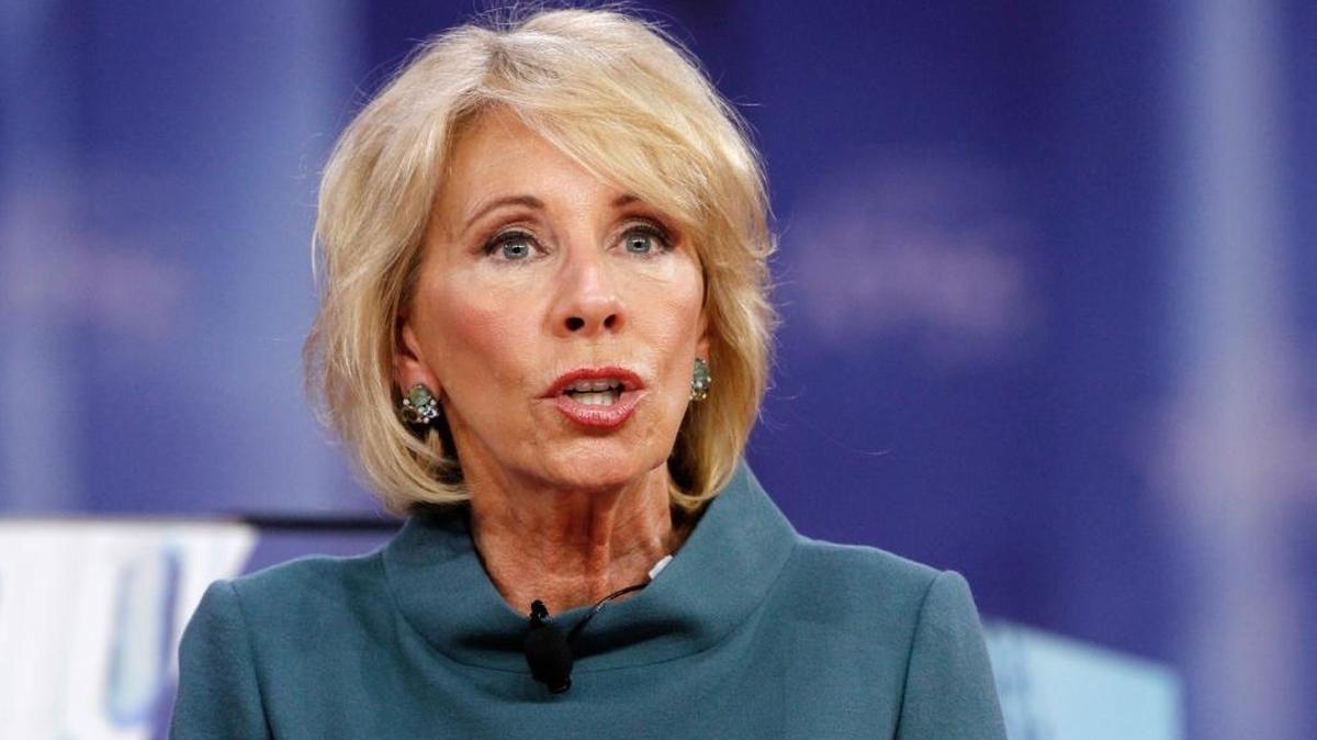 U.S. Secretary of Education Betsy DeVos is to visit Marjory Stoneman Douglas High School March 7, 2018, and meet with students and teachers. The meeting is closed to the press.
