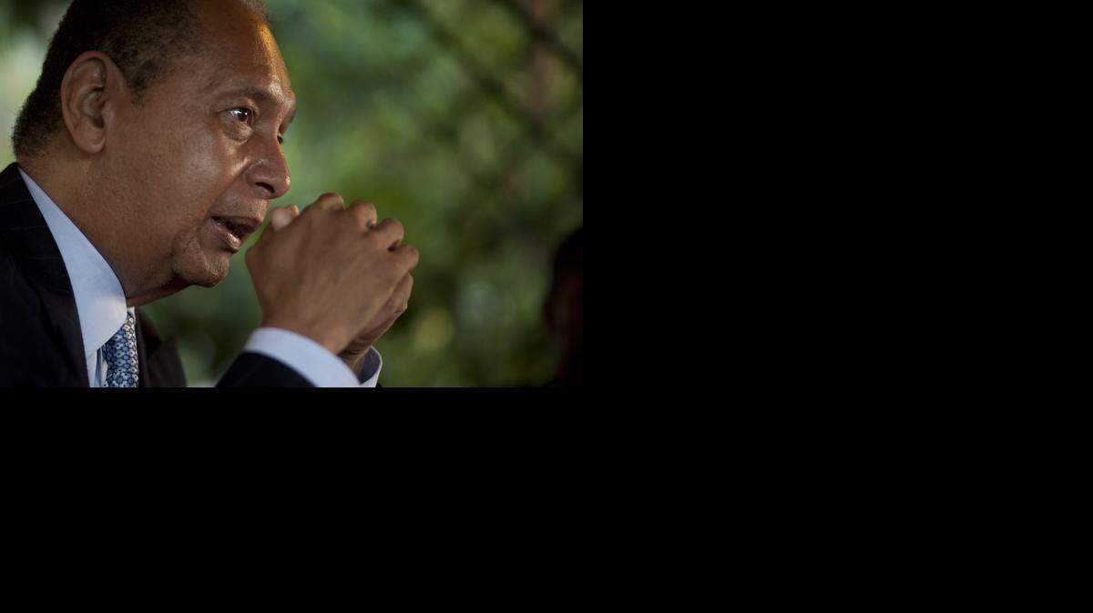 
Former Head of State, Jean Claude Duvalier, reflects on his presidency during an interview in a house in Laboule on the outskirts of Port-au-Prince on April 16th 2011.
