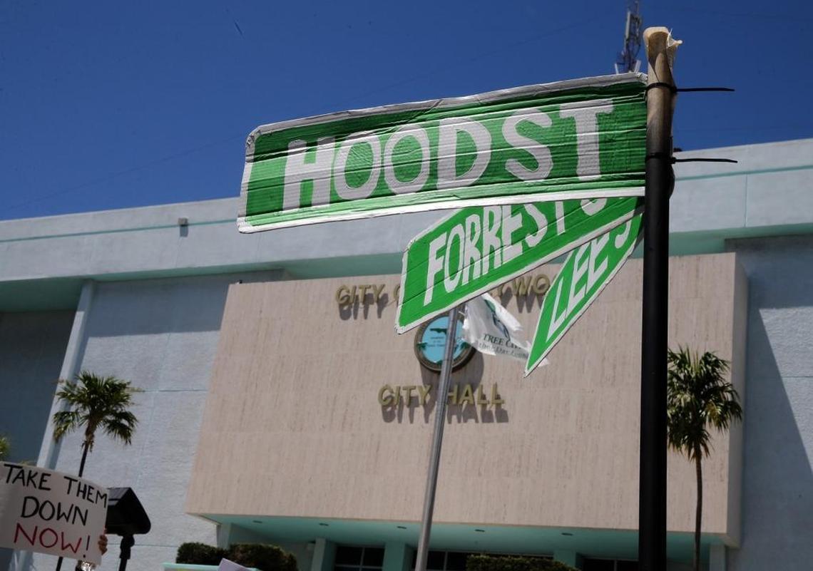 In 2017, the Hollywood City Commission voted to rename three streets named after Confederate generals.